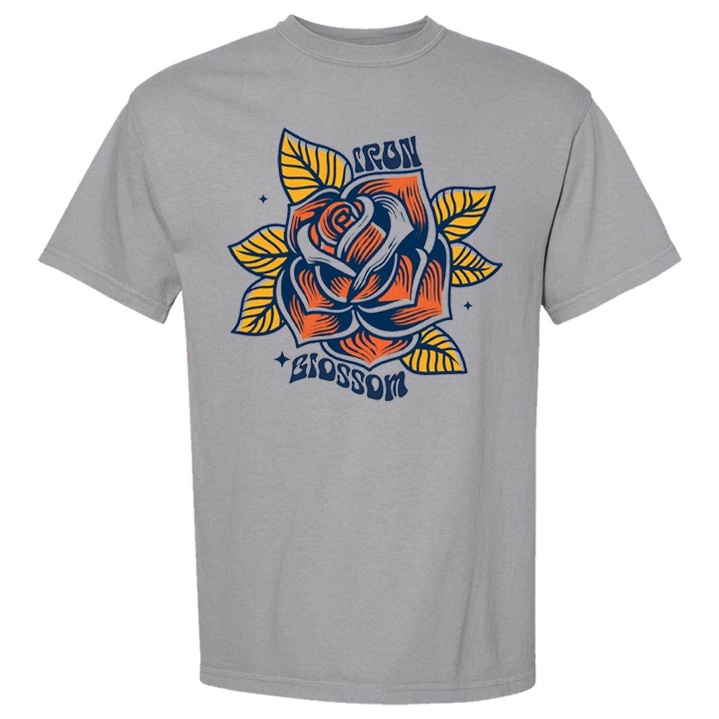 Grey Unisex Rose Tee